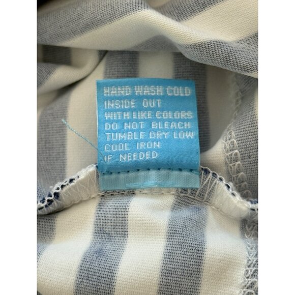 J. McLaughlin Nicola Skirt Striped Blue White Catalina Cloth Tiered Women Size L - Picture 8 of 8